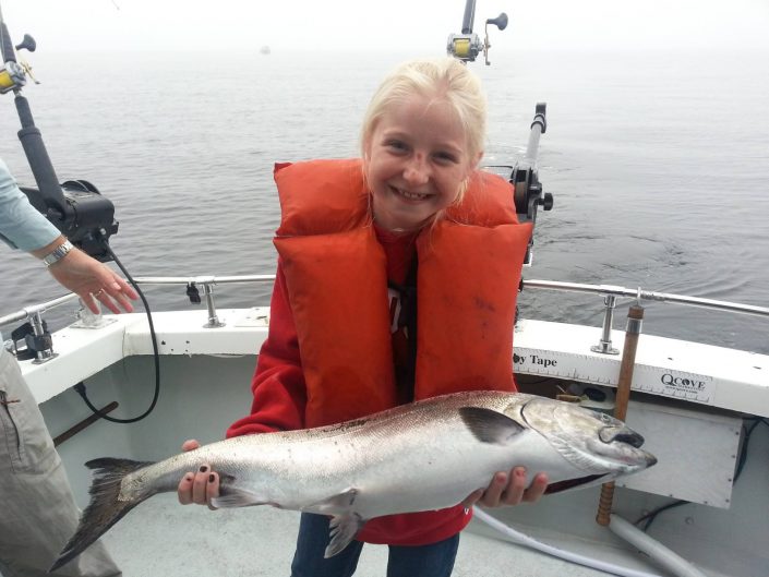 Seattle Fishing King Salmon Girl