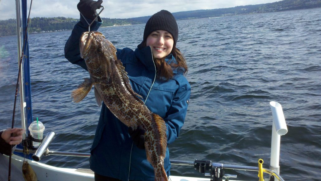 Seattle Fishing Lingcod lady